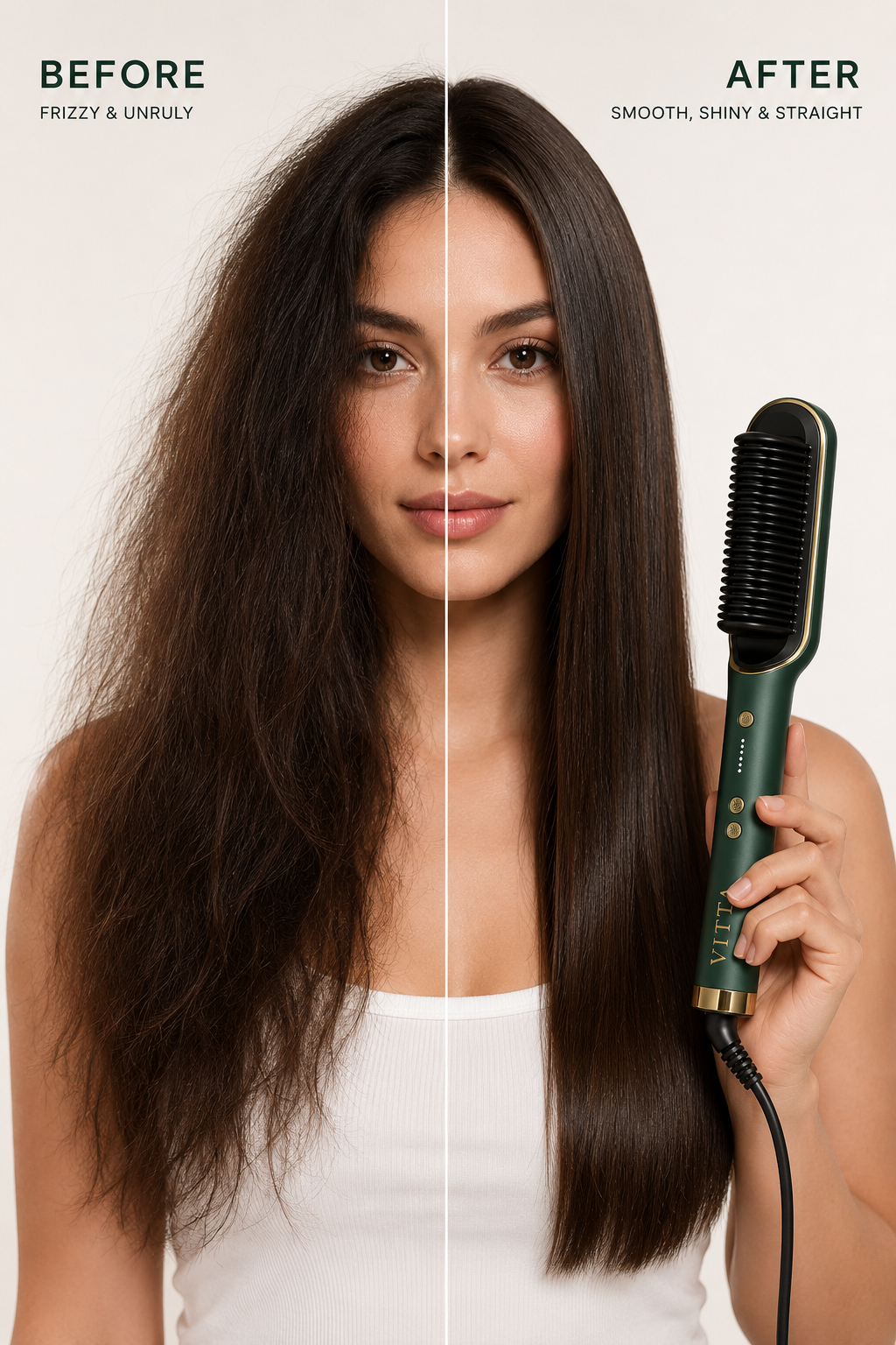 VITTA Style Duo — 2-in-1 Ionic Ceramic Straightener & Curling Brush