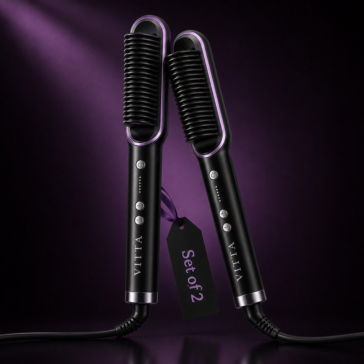 VITTA Style Duo — 2-in-1 Ionic Ceramic Straightener & Curling Brush