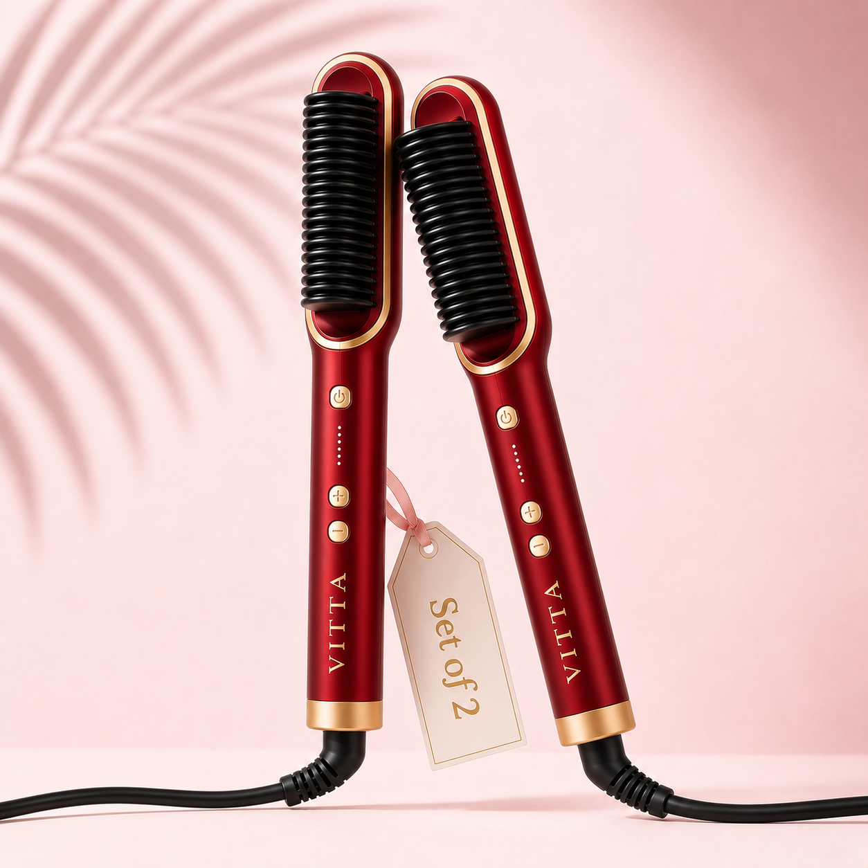 VITTA Style Duo — 2-in-1 Ionic Ceramic Straightener & Curling Brush