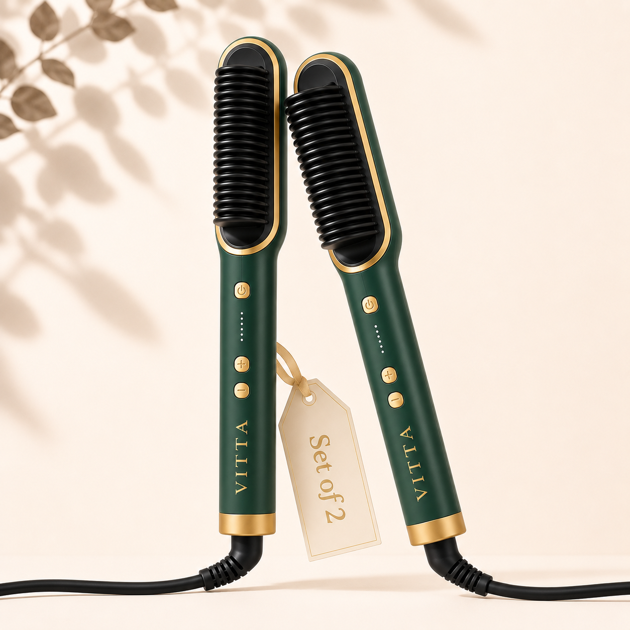 VITTA Style Duo — 2-in-1 Ionic Ceramic Straightener & Curling Brush